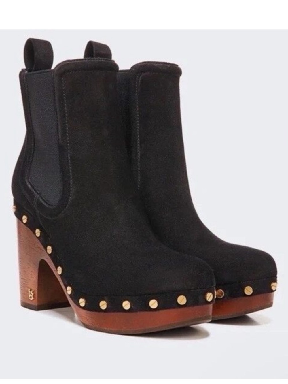 VERONICA‎ BEARD Suede Decker Black Clogs Ankle Boots Size 6
